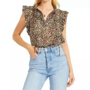 BB Dakota Steve Madden NWT 100% Cotton Meadow Mood Boho Cottagecore Blouse